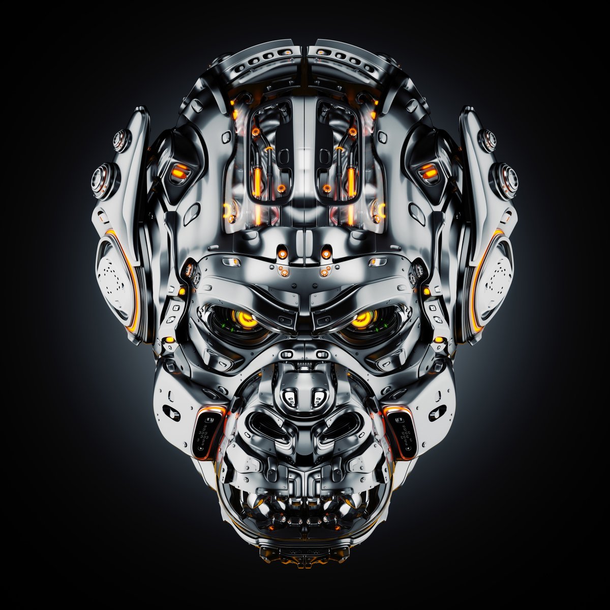 Ociacia's tweet photo. Part of my #cyborg #gorilla #art from the #NFT project

#robot #robotic #conceptart #conceptdesign #concept #design #creative #futuristic #strong #tech #technology #cyborg #mecha #robotic #3drobotics #3dmodeling #monkey #wild #predator #head #aggressive #steel #kingkong https://t.co/CfvvdeA8ND