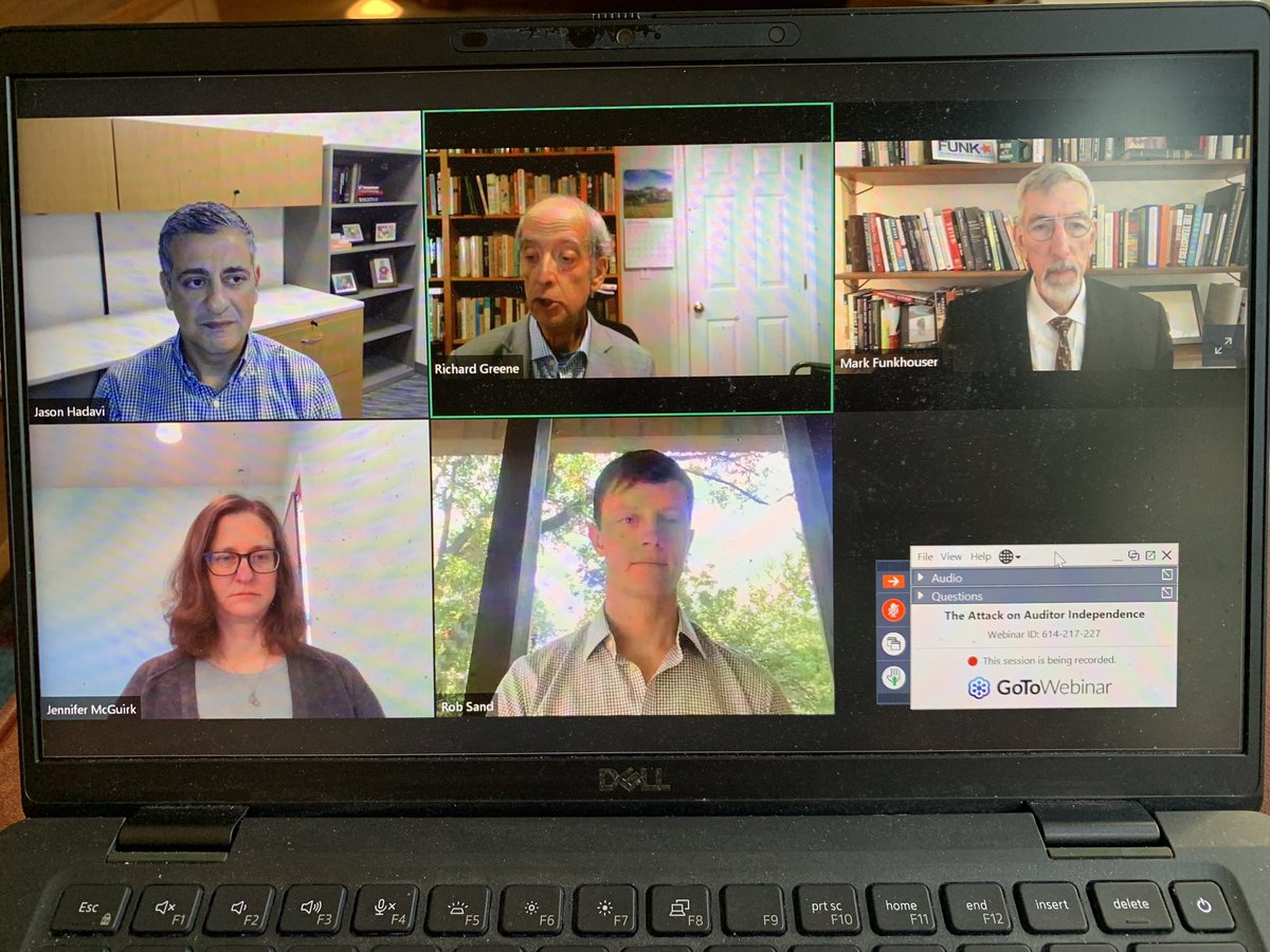 Watching this great webinar about auditor independence. Really fortunate that my city supports independent auditing, transparency and accountability. Today’s panelists: @RobSandIA @jen_mcguirk @mayorfunk @AustinAuditor 

Thanks @GreeneBarrett and @ASPANational