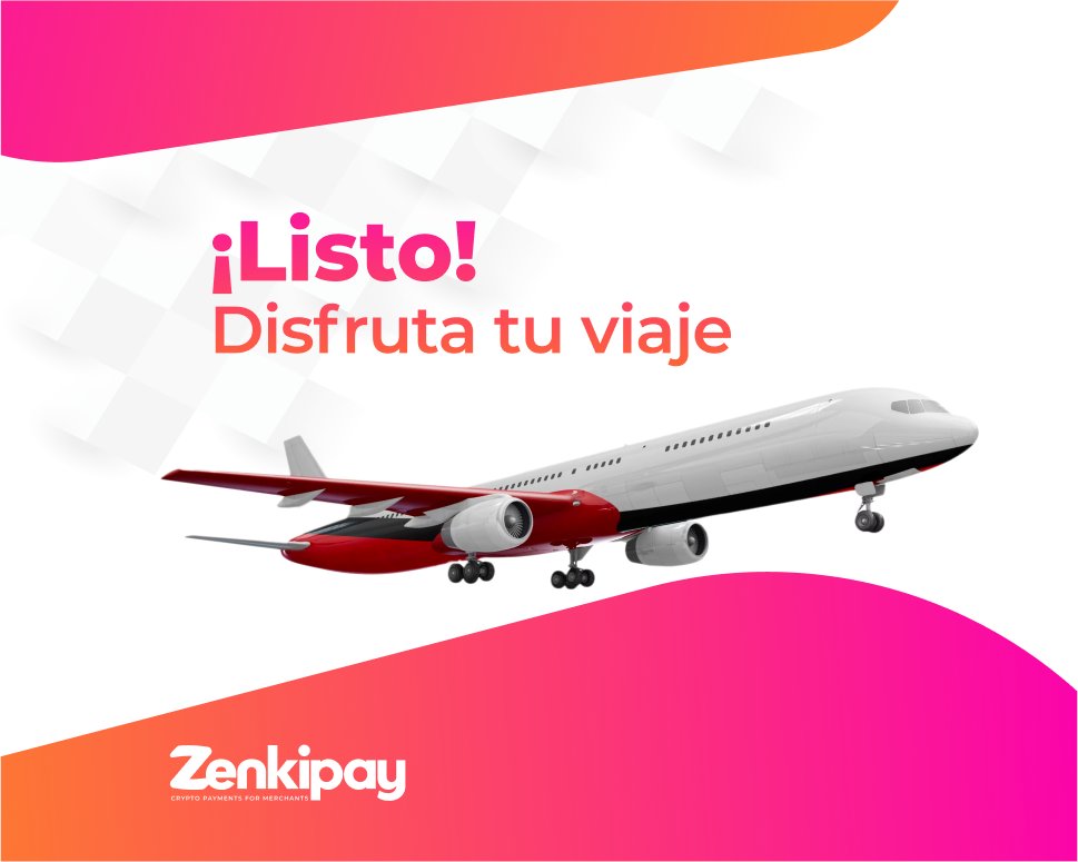 Zenkipay's tweet photo. Con @TarAerolineas viaja a tu lugar preferido pagando con criptomonedas. 

#Zenkipay #Paywithcrypto #Criptomonedas #Cryptos #cryptopayments   #partner #mexico https://t.co/Yzj8HambrH