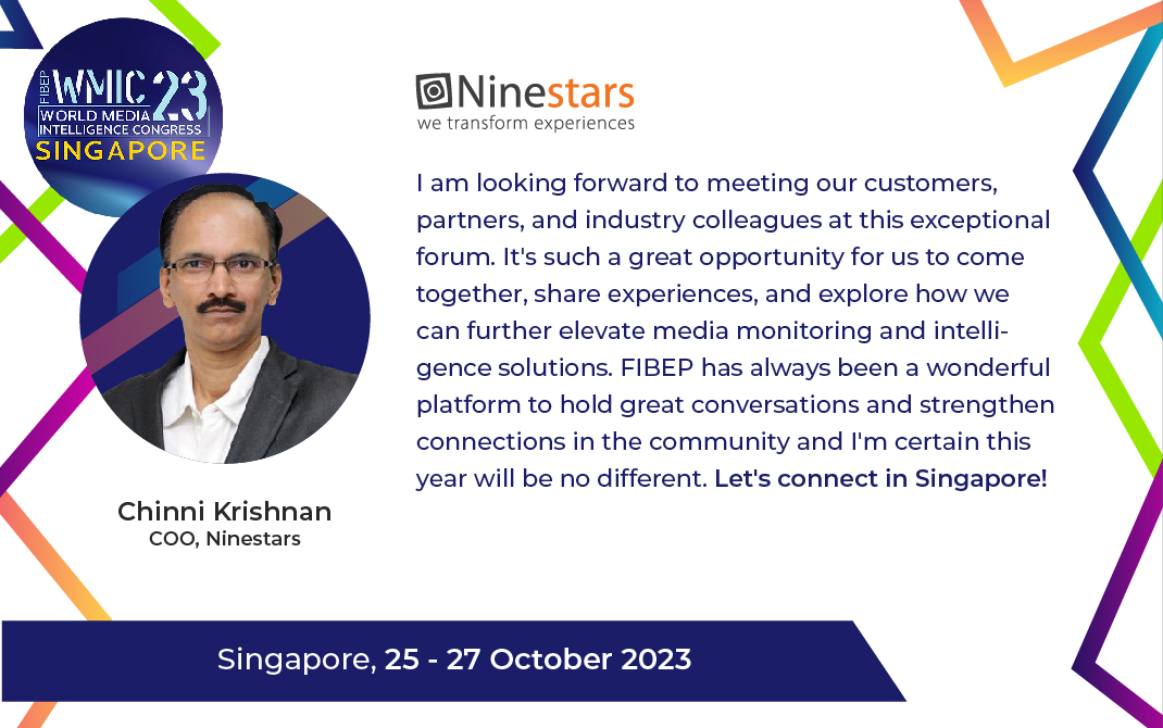 You certainly know @chinnisays from @NinestarsGlobal. Chinni is among delegates of the #wmic23 taking place in Shangri-La Singapore from Oct, 25th. Connect with him and others via the congress app! Visit fibep.info/2023-wmic-sing… for more info. ninestarsglobal.com