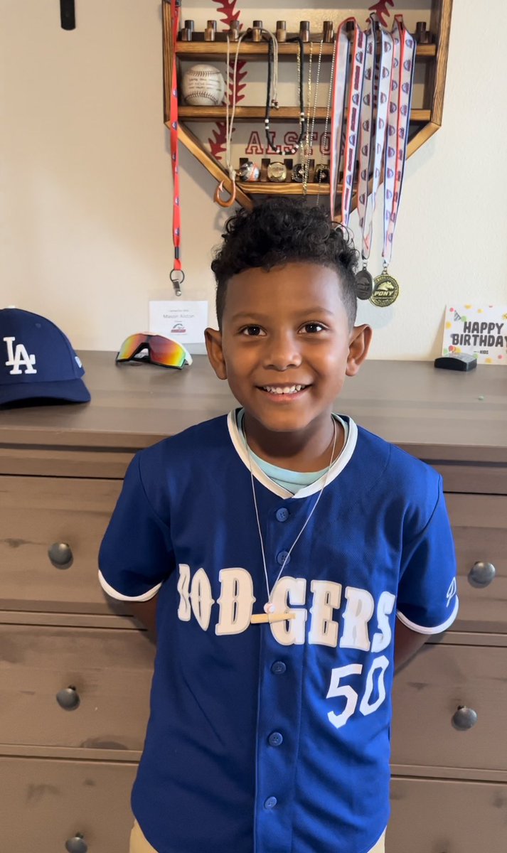 mamaalston's tweet photo. @Dodgers @mookiebetts @dodgers_one Someone was cutting onions this morning in our house, we all had happy tears🥲 We did not expect our birthday boy to get emotional when telling him he’s going to Game 1 this Saturday🥳 Happy 7th Birthday, Mason! https://t.co/dkGuE0jySU