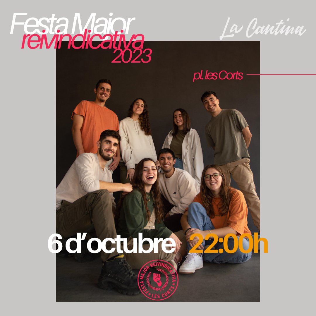 Demà arranquem la festa major amb La Cantina 🫶🏼

Us esperem a totes a les 22h a la Plaça de les Corts (📍Parc del riu)

#FMRLC23
