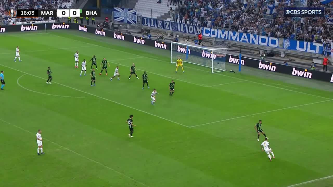 TWO GOALS IN ONE MINUTE FOR MARSEILLE. ⚡Gennaro Gattuso's side have come alive against Brighton. 🔥