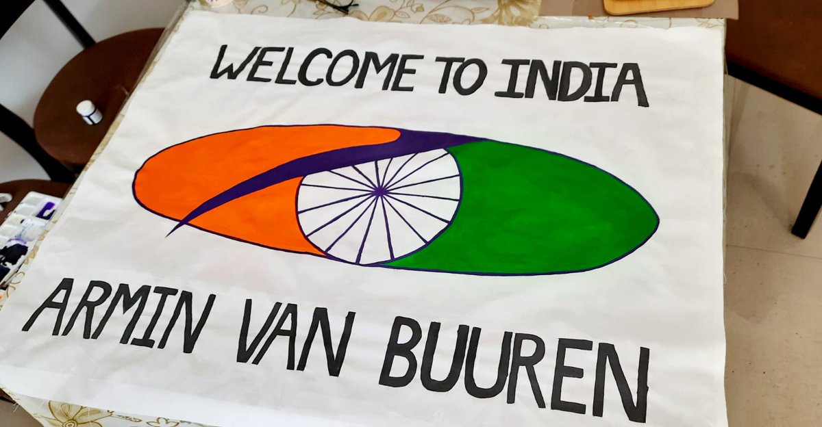 MonishArora2's tweet photo. @SunburnFestival Hoping to get Armin's autograph on this flag in Mumbai. Please help me win a meet and greet. @arminvanbuuren 🙏🏻❤️🙌🏻 https://t.co/vjRsZuhMqX