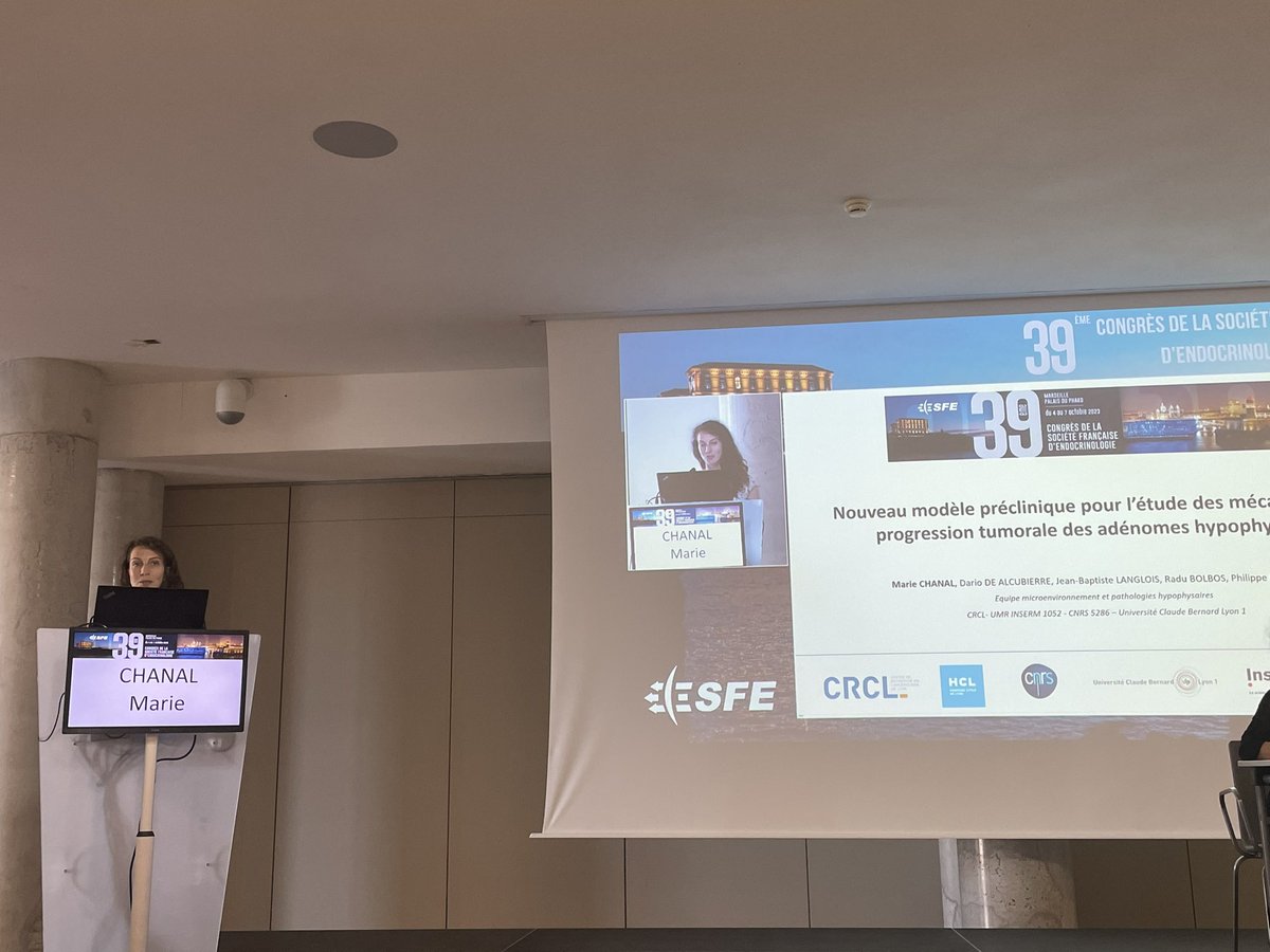 Gerald Raverot (@geraldraverot) on Twitter photo Excellent com by Marie CHANAL from <a href="/Bertolino_Lab/">Philippe Bertolino</a> on new mice model of #pituitary tumors #SFE2023 Excellent com by Marie CHANAL from <a href="/Bertolino_Lab/">Philippe Bertolino</a> on new mice model of #pituitary tumors #SFE2023