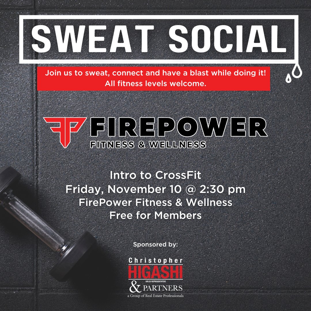Milton Chamber (@miltonchamber) on Twitter photo Introducing the Sweat Social 💦
Join us at FirePower Fitness & Wellness <a href="/teamfirepower/">Team FirePower</a> for an intro to CrossFit 🏋️ Sweat, connect and have a blast while doing it!
Limited spots: ow.ly/jtlv50PT0km Introducing the Sweat Social 💦
Join us at FirePower Fitness & Wellness <a href="/teamfirepower/">Team FirePower</a> for an intro to CrossFit 🏋️ Sweat, connect and have a blast while doing it!
Limited spots: ow.ly/jtlv50PT0km