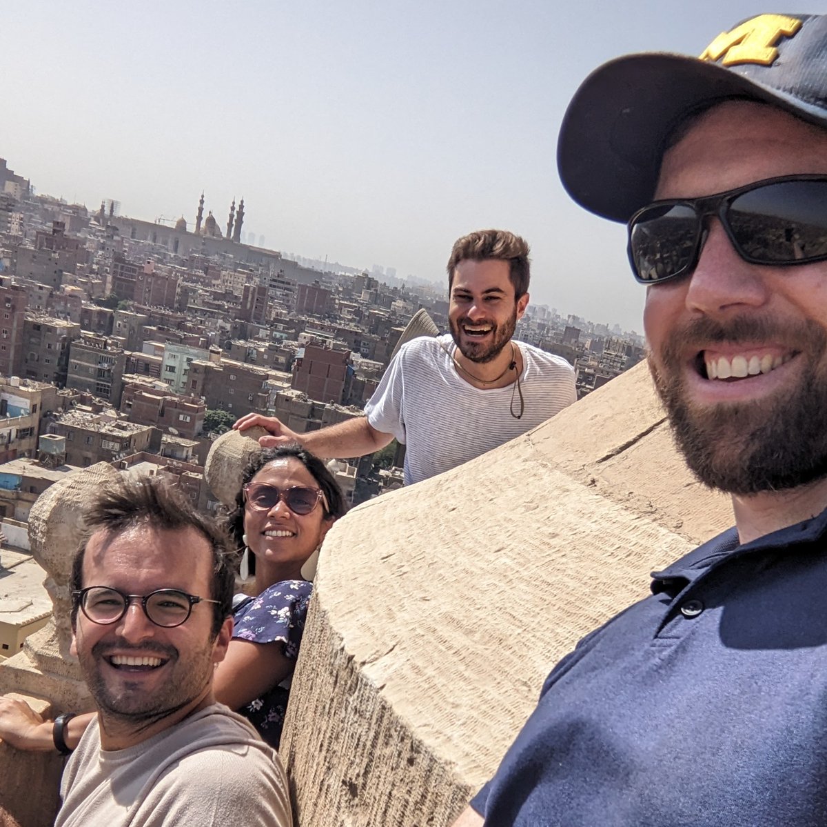 James Allen IV (@jealleniv) on Twitter photo Last week I had the absolute pleasure of touring Islamic Cairo with @JulesGazeaud (our guide) <a href="/EitanBP/">Eitan Paul</a> & J Oliviera, while visiting @IFPRI_Egypt.
If you haven't tried networking from the precipitous perch of a minaret, I highly recommend it. :) Last week I had the absolute pleasure of touring Islamic Cairo with @JulesGazeaud (our guide) <a href="/EitanBP/">Eitan Paul</a> & J Oliviera, while visiting @IFPRI_Egypt.
If you haven't tried networking from the precipitous perch of a minaret, I highly recommend it. :)