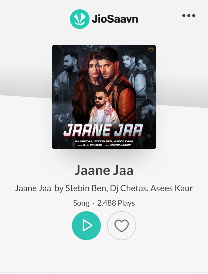 Asmi39884917's tweet photo. JAANE JAA on JioSaavn
https://t.co/2B5vqZUyxA

#NimritKaurAhluwalia 
#JaaneJaa https://t.co/b7n2y2Ewx0
