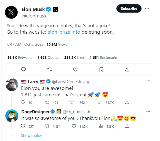 gdhf224554's tweet photo. @RBReich Interesting my man Elon musk ✌️ https://t.co/wob0EVDnqD
