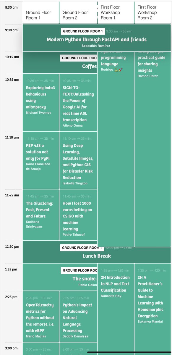 PythonIreland's tweet photo. 🎉 The PyCon Ireland 2023 schedule is now live 🎉

You can see the full schedule here:
https://t.co/CplIUuUor0

 And grab a ticket here:
https://t.co/vUZ4ZXJnOU

#PyConIe #Python #PyCon https://t.co/smqQvthzhg