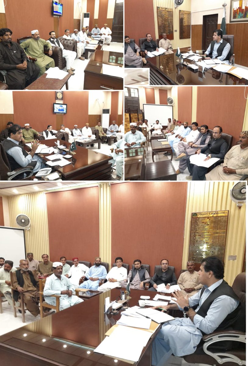 ڈپٹی کمشنر کچھی کیپٹن ریٹائرڈ جمعہ داد خان مندوخیل کی صدارت میں
ریونیو میٹنگ منعقد. محصولات زرعی ٹیکس کی وصولی اور نادہندگان کے خلاف سخت قانونی کاروائی کا آغاز کیا جائیگا 
تمام سرکاری اراضی سے تجاوزات ہٹانےچہار سالہ جمعبندی کی تکمیل کے لیے ڈیڈ لائن دی ۔
<a href="/cs_balochistan/">Chief Secretary Balochistan</a> <a href="/dpr_gob/">Govt. of Balochistan</a>