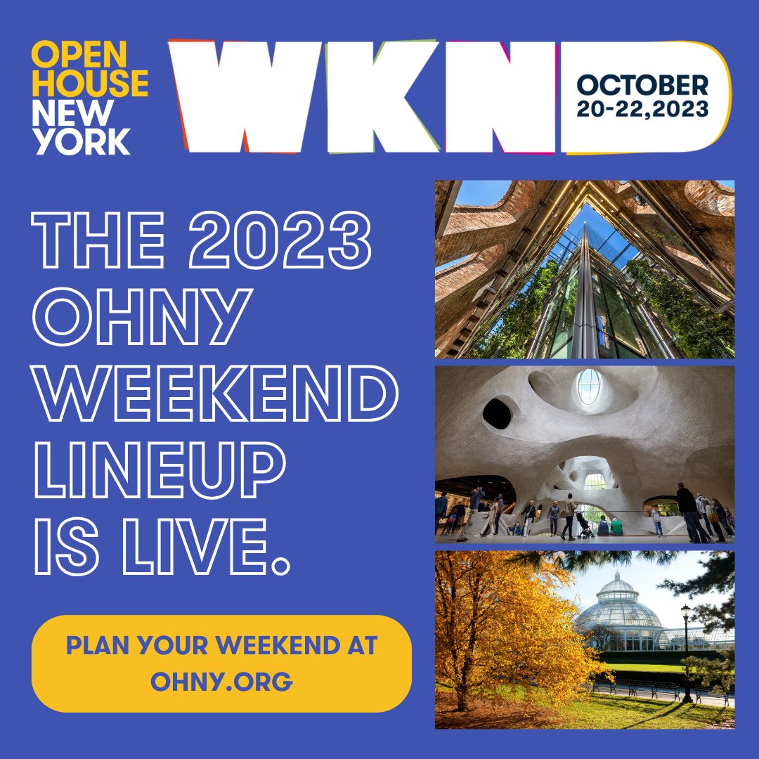 ohny's tweet photo. The 2023 OHNY Weekend Lineup is LIVE! And it's the biggest one in OHNY History 🏙️💥

Start planning your Weekend (Oct 20-22) now at https://t.co/RyxqWVrjjy 🗺️ ✏️

#ohnywknd #unlockthecity #newyorkisopen https://t.co/tYvNkG0BKk