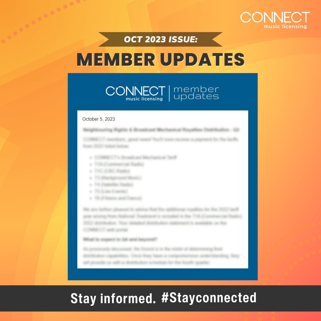 CONNECT music licensing tweet media