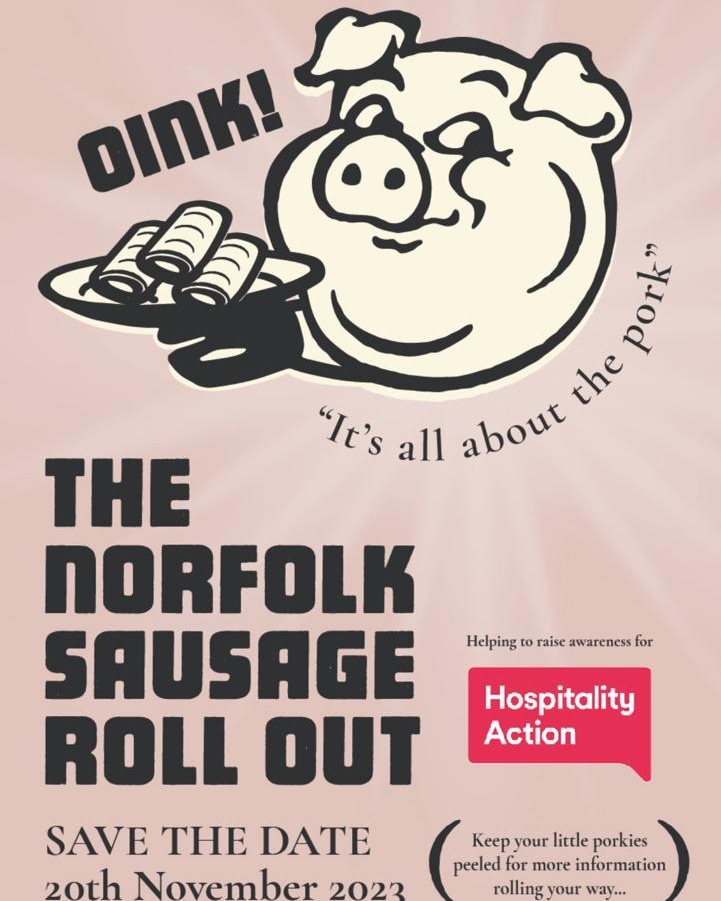 The Norfolk Roll Out 
November 20th in support of <a href="/HospAction/">Hospitality Action</a> 
Many thanks to the team Caistor Hall for your amazing support. 
Have you got the next award winning sausage roll??  It's not all about the pork.... <a href="/csmithj84/">Charlotte Smith-Jarv</a> <a href="/EDP24/">Eastern Daily Press</a> <a href="/louisa_baldwin/">Louisa Baldwin</a>