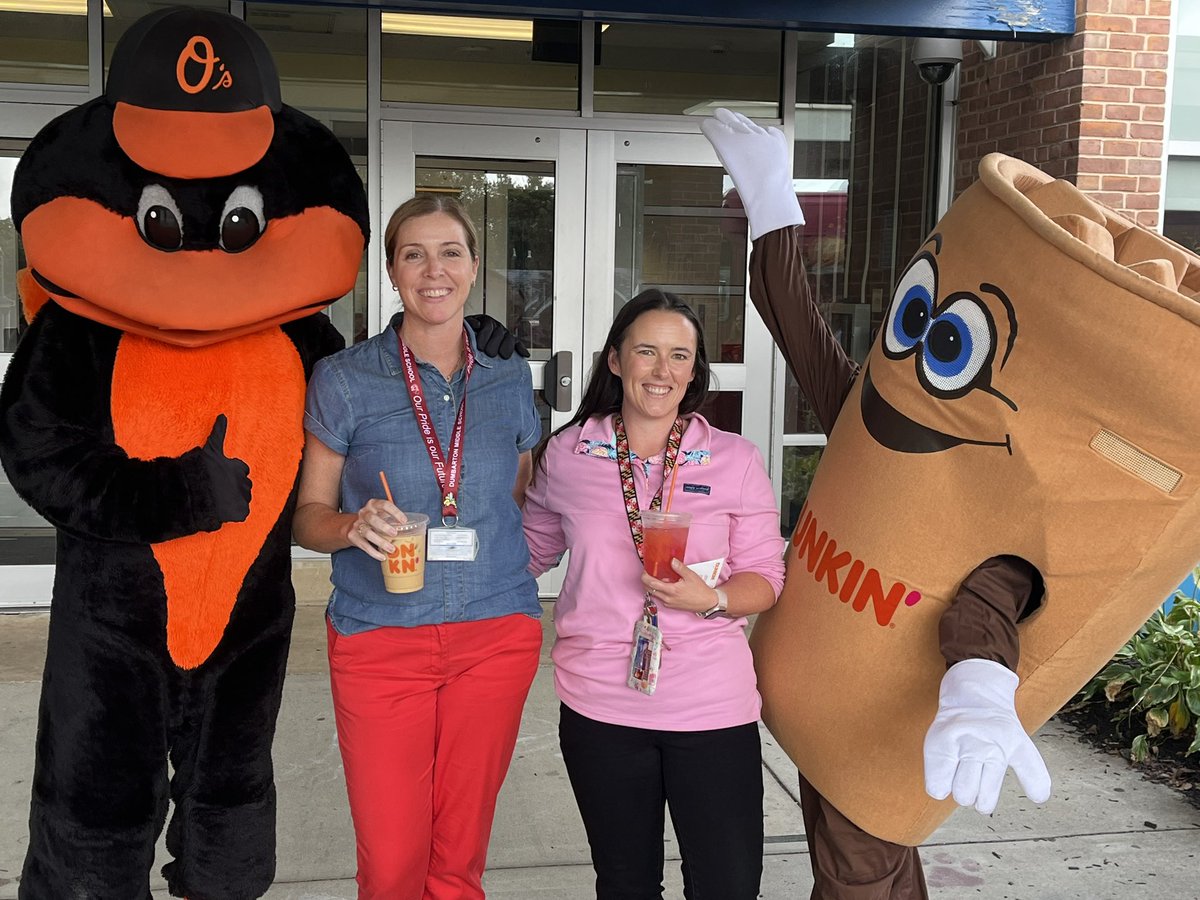 This was amazing! ☕️🩷⚾️🧡 Coffee and Orioles! Thank you <a href="/dunkindonuts/">Dunkin'</a> and <a href="/Orioles/">Baltimore Orioles</a> for making teachers at Dumbarton MS feel special on #WorldTeachersDay! <a href="/dmsbcps/">Dumbarton MS</a> <a href="/BaltCoPS/">Baltimore County Public Schools</a>