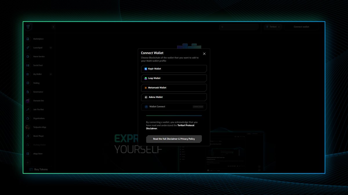 Teritori dApp now supports @leap_cosmos wallet! ⛩️