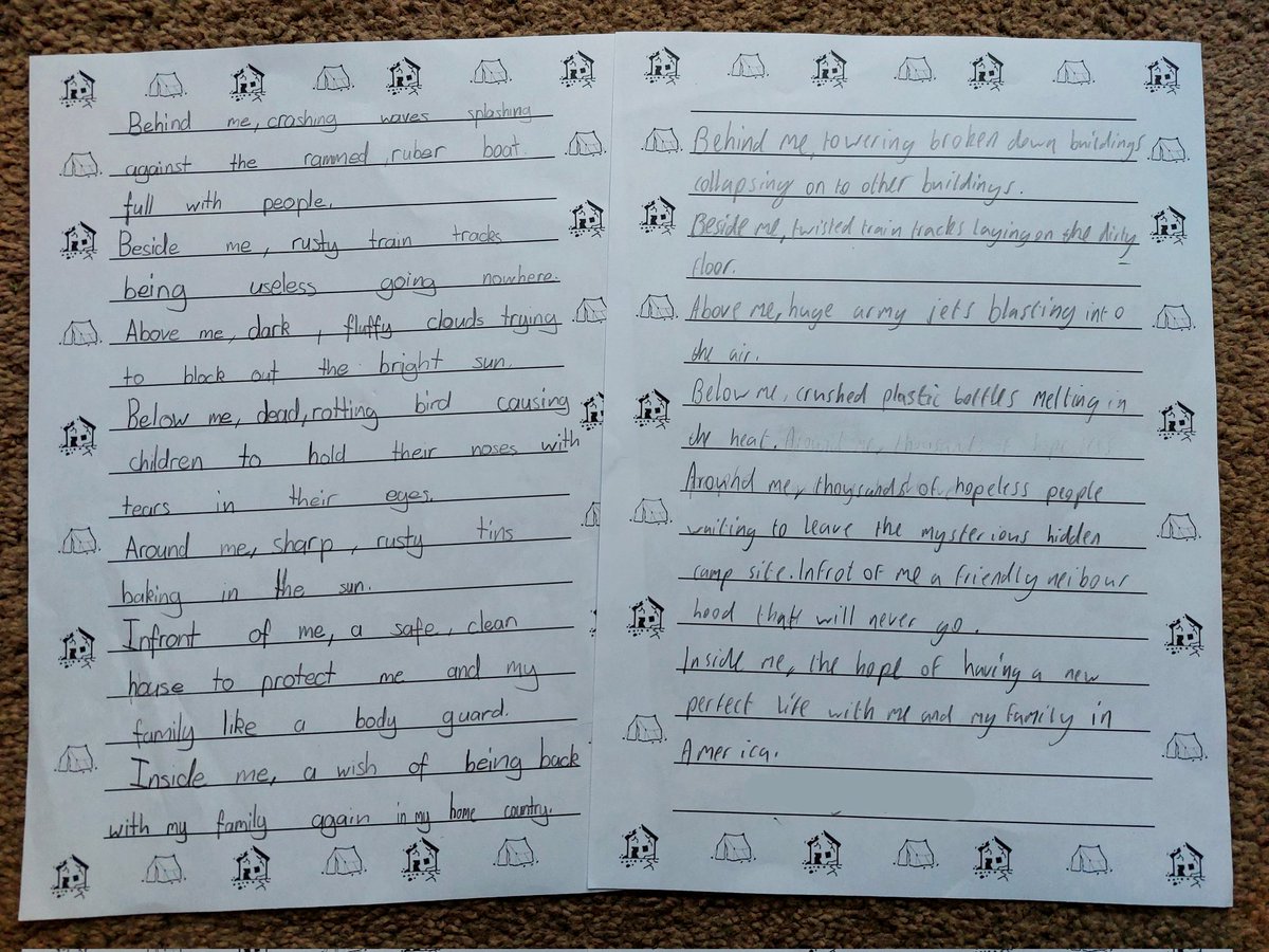 JezSmithEE's tweet photo. Celebrating National Poetry Day with a focus on 'refuge' and refugees. Great empathy demonstrated by this class all week🖤  #NationalPoetryDay2023 #edutwitter https://t.co/7U45u5hT8D