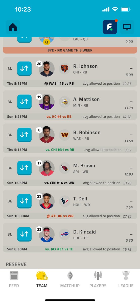 toseht's tweet photo. @NFLFantasy Ppr! 12 team https://t.co/kn1zpXruF9
