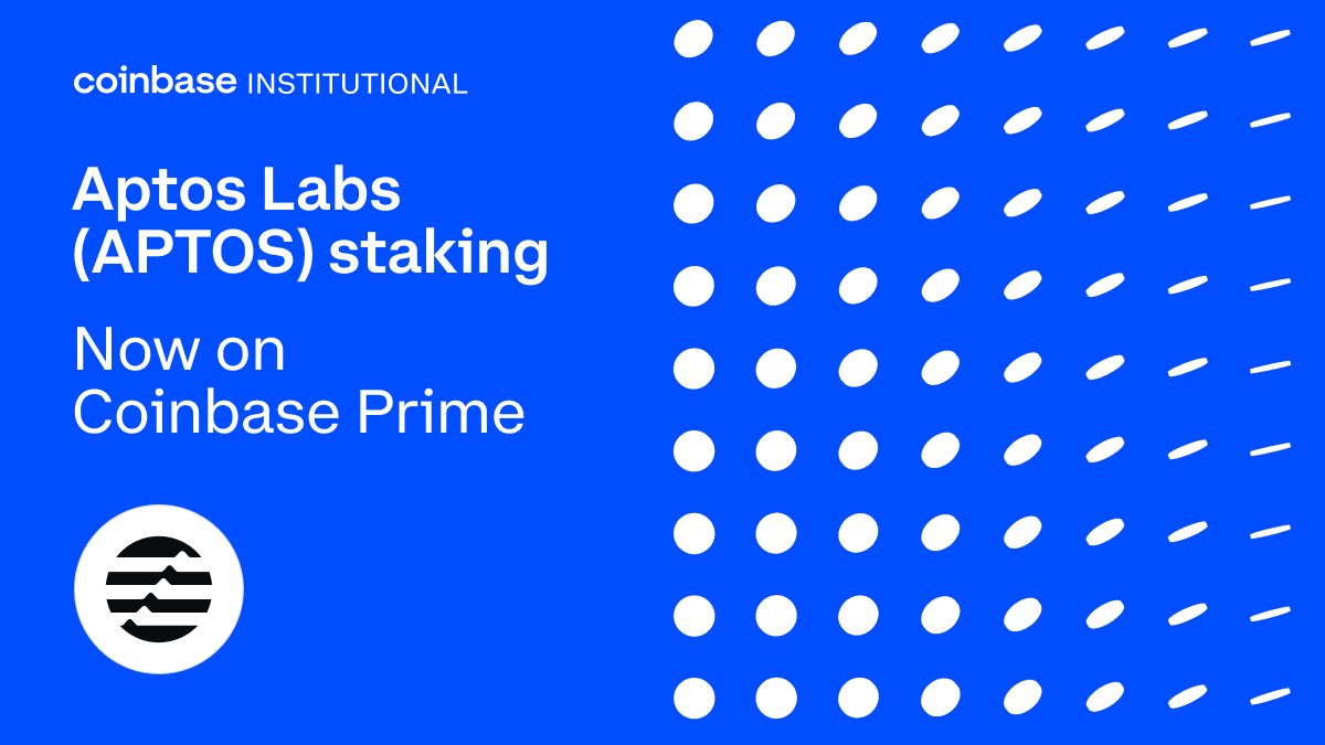 APTOS is now available for staking on Coinbase Prime: prime.coinbase.com/login Availability of this asset may be restricted based on custodian entity and customer jurisdiction.