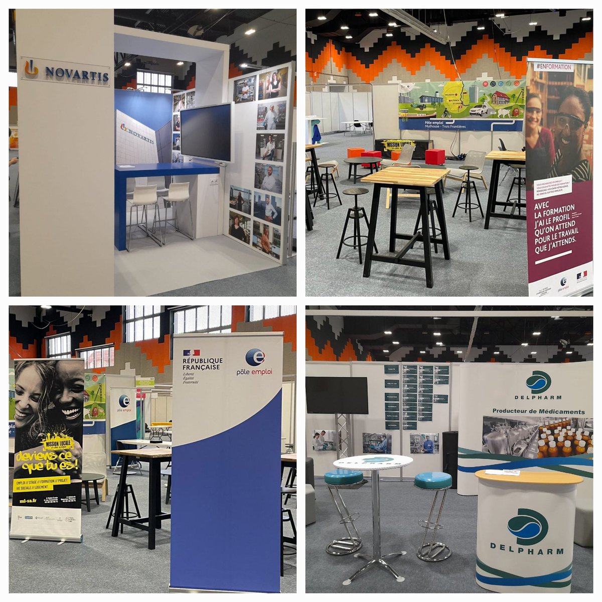 2 👉 Les équipes @poleemploi_GE sont prêtes pour accueillir le public demain à partir de 9h au <a href="/TrinatEmploi/">Trinat'emploi</a>
À noter que dans le cadre de  la semaine de l'#industrie pharmaceutique vous pourrez rencontrer les <a href="/LeemFrance/">Leem</a> présentes au 🩵 du village chimie/pharma. Entrée libre.