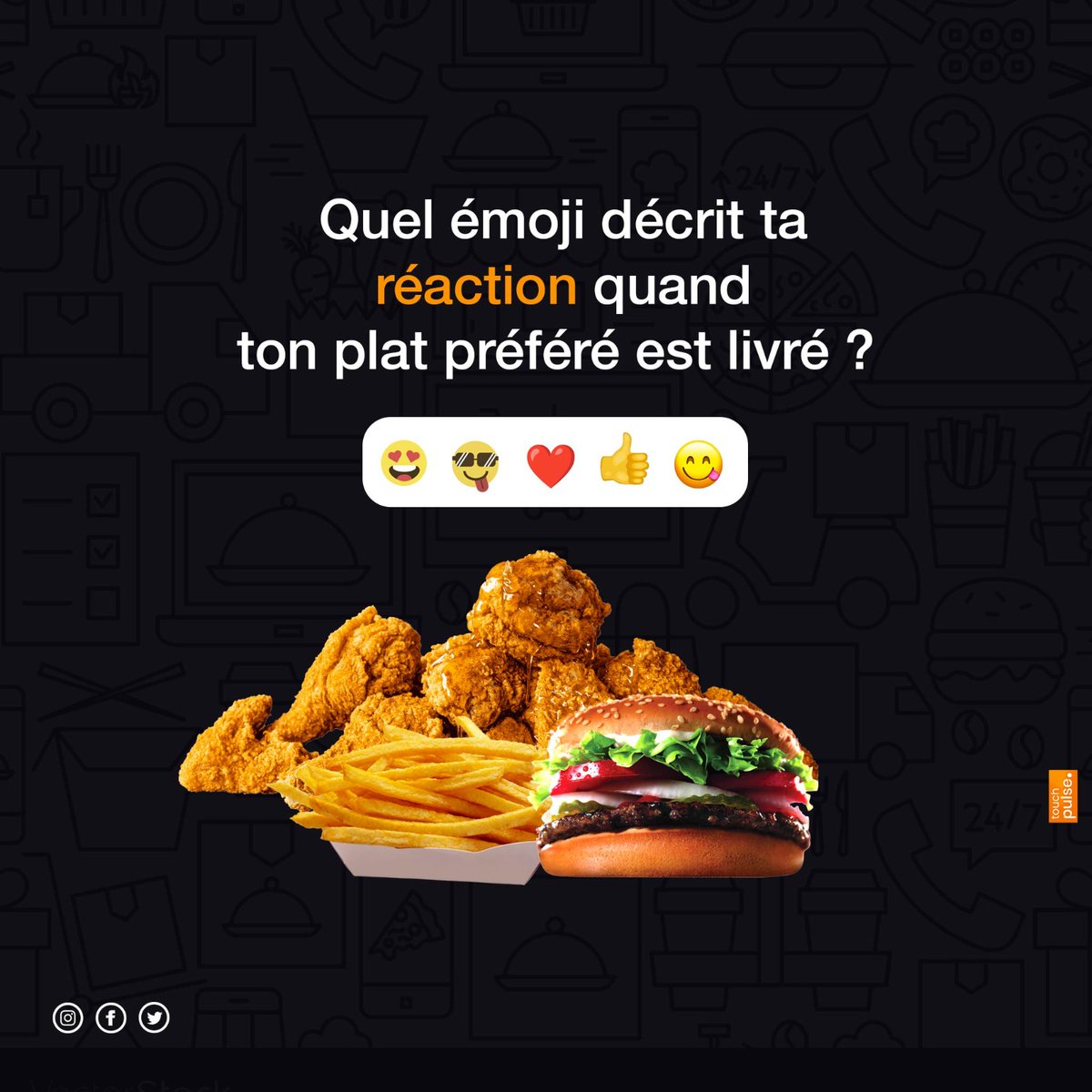 Alors quelle est ta réaction quand ton plat préféré est livré ? 💬

En un clic wa.link/ctv7nn 👈🏽 on gère la livraison.