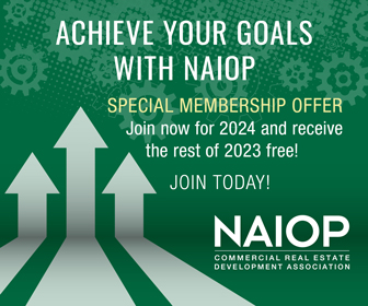 Maximize your potential (and your ROI) with NAIOP. Starting Oct. 1, join this premier commercial real estate development association now for 2024 and receive the rest of 2023 free! naiop.org/join