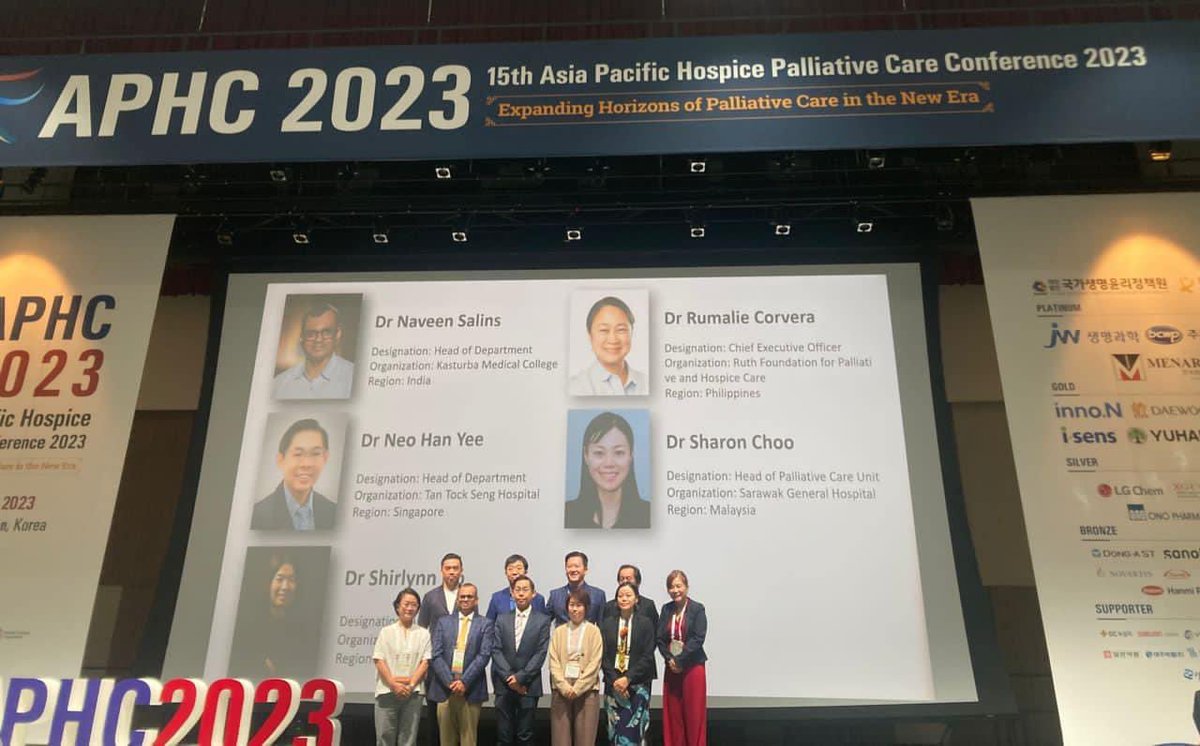 simkuihian's tweet photo. Heartiest congratulations to Dr Sharon Choo, Head of Palliative Services, Sarawak General Hospital for being 1 of 5 recipient of prestigious inaugural Prof Cynthia Goh fellowship award @ #APCH 2023, Icheon, Korea.
We looking forwards to hosting the #APCH 2025 in Kuching https://t.co/D559fPu9jr