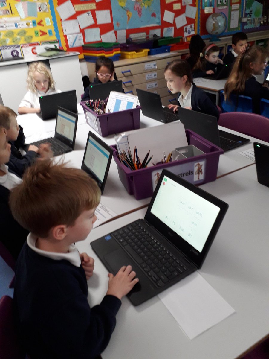 DanesfieldY2's tweet photo. We spent the morning working on our 10 times tables using board games and @DoodleMaths on the laptops 🎲😁 @DanesfieldSchl https://t.co/yhfjYJuO6x