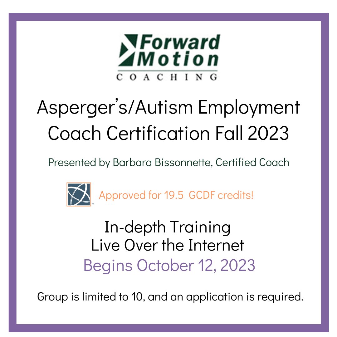 Starts in 1 WEEK! 10/12: This comprehensive, 8-week program features weekly, live virtual sessions plus a 6-week supervised practicum. Approved for 19.5 GCDF credits.

vist.ly/brqh

#aspergers #autism #autismworks #actuallyautistic #aspie  @AspergerCoach