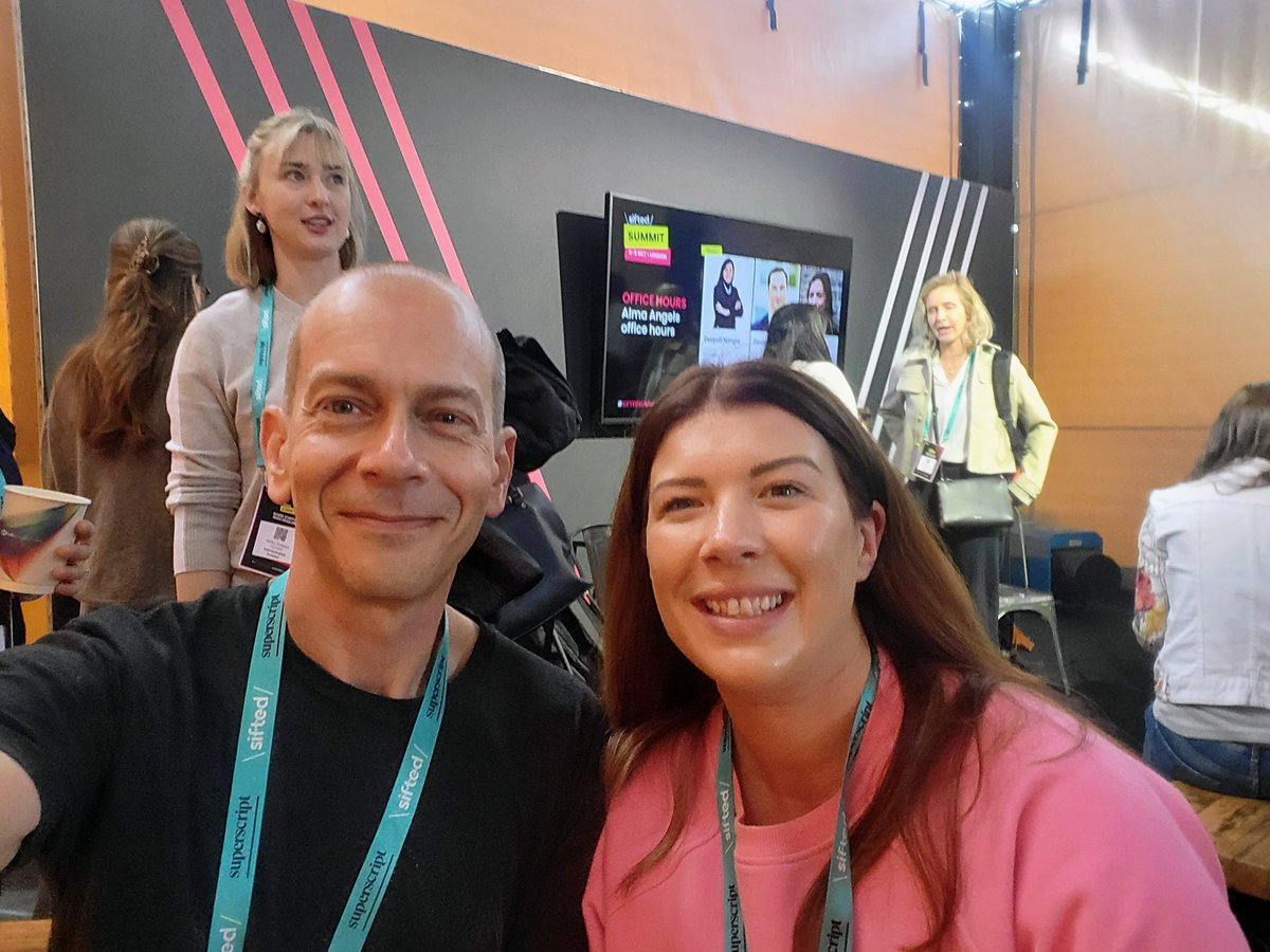 #TodayAtSiftedISpokeWith

<a href="/FogelDavid/">David Fogel</a> of Alma Angels.
<a href="/ellagoldner/">Ella Goldner</a> of <a href="/zincvc/">Zinc</a>.
<a href="/LauFinancielle/">Laura</a> of <a href="/TheFinancielle/">Financielle - Budgeting App 📱</a> (photo below).
@HaileyEustaceUK of Commplicated (photobomb below).
Nadav Mordechai of <a href="/Elsewhen/">Elsewhen</a>.
James Roycroft-Davis of <a href="/thevulnerablepd/">Vulnerable Podcast</a>.
<a href="/Jen_ck_lothian/">Jen</a> of MyArk.