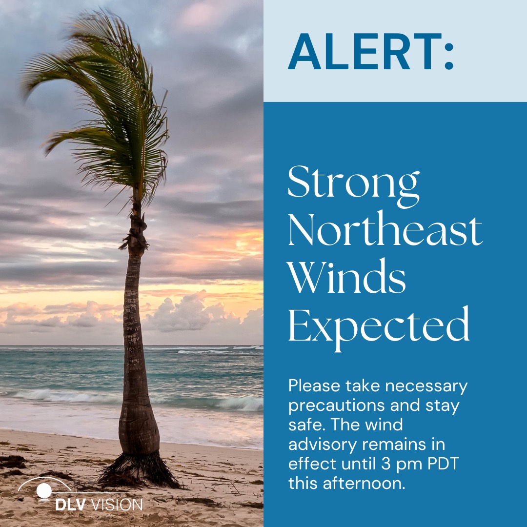 dlvvision's tweet photo. 🌬️ Wind Advisory Alert 🌬️
Windy day ahead! 💨 Be cautious as strong winds of up to 55 mph are blowing through areas like Santa Clarita Valley and Ventura County until 3 PM PDT. 🚗🌳 Secure your stuff and drive carefully. Stay safe! #WindAlert #StaySafe https://t.co/3Axa4EdIb1