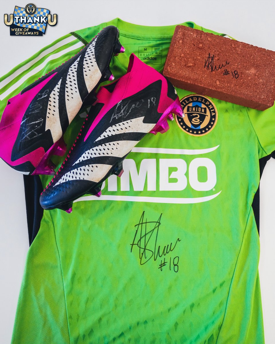 #UthankU Dre Day 🧱 

RT this tweet for a chance to win an Andre Blake signed pair of boots, jersey, and brick!

#DOOP