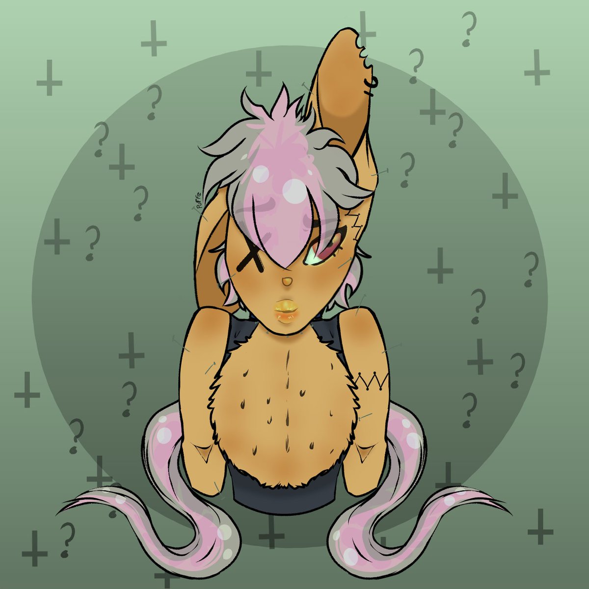 pufflu2's tweet image. Holi posteo de este dibu que hice en un reel en mi insta: puff.luna8

Decidí que se llamase Pin Bulu🪡
🧡

#spookymonth#bunny#monster#🧡💗