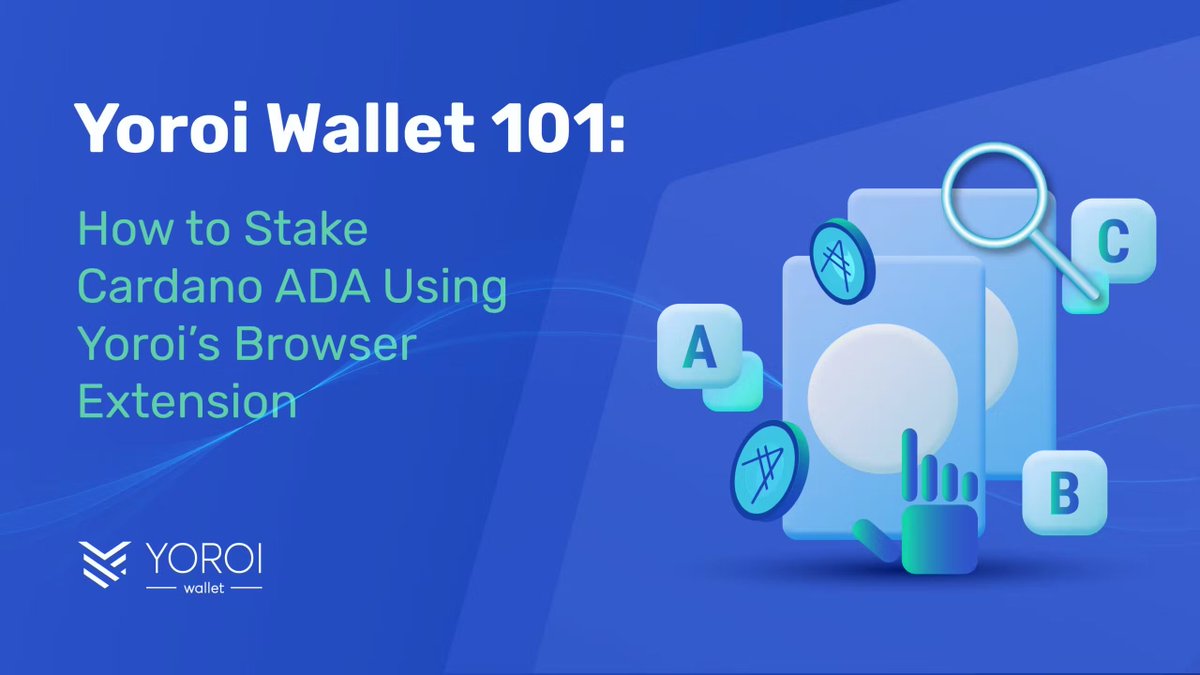 YoroiWallet's tweet image. 🔒 #Cardano Staking Made Easy 🚀 

Want to earn passive income with your #ADA? Learn how to delegate and stake Cardano ADA using the Yoroi Wallet browser extension. 💼💰 #Cryptocurrency #Staking #YoroiWallet