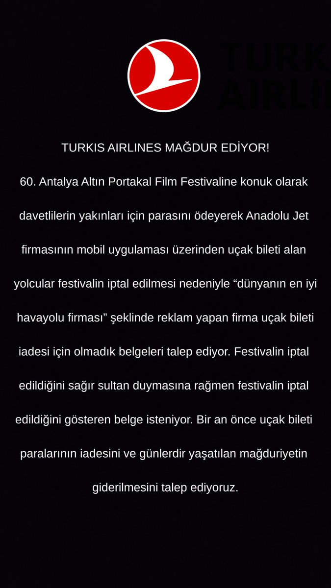 Türk Hava Yolları MAĞDUR EDİYOR!

#türkhavayolları @THY_Teknik @tssdestek <a href="/TurkishTechnic/">Turkish Technic</a> <a href="/BilalEksiTHY/">Bilal EKŞİ</a> <a href="/TurkishAirlines/">Turkish Airlines</a>