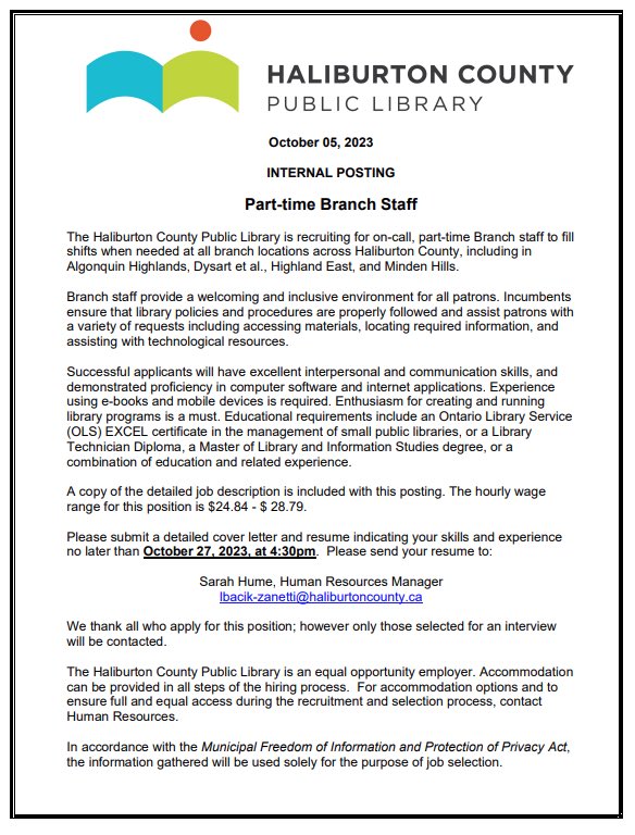 We’re hiring for branch staff once again!

haliburtoncounty.ca/en/county-offi…