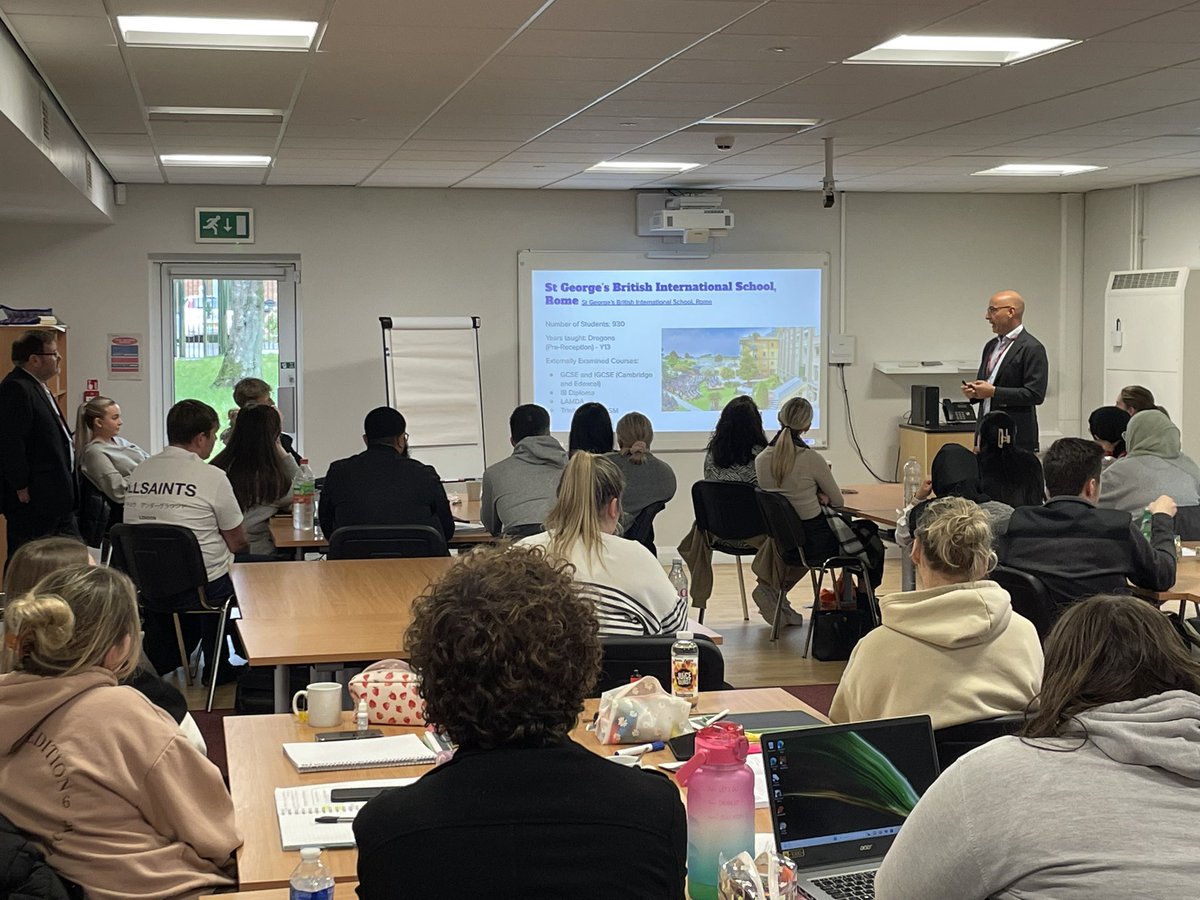 teach_with_ELIP's tweet image. Today, we welcomed colleagues from @BSB_Brussels, @stgeorges_rome @ECP_Prague to talk to our Trainees about being Teachers of the World and the opportunities for international placements! Only 2 SCITTs offer this nationwide! #ITT @PLSCITT @EmbraceTSH @EmbraceSCITT @SeaViewTrust