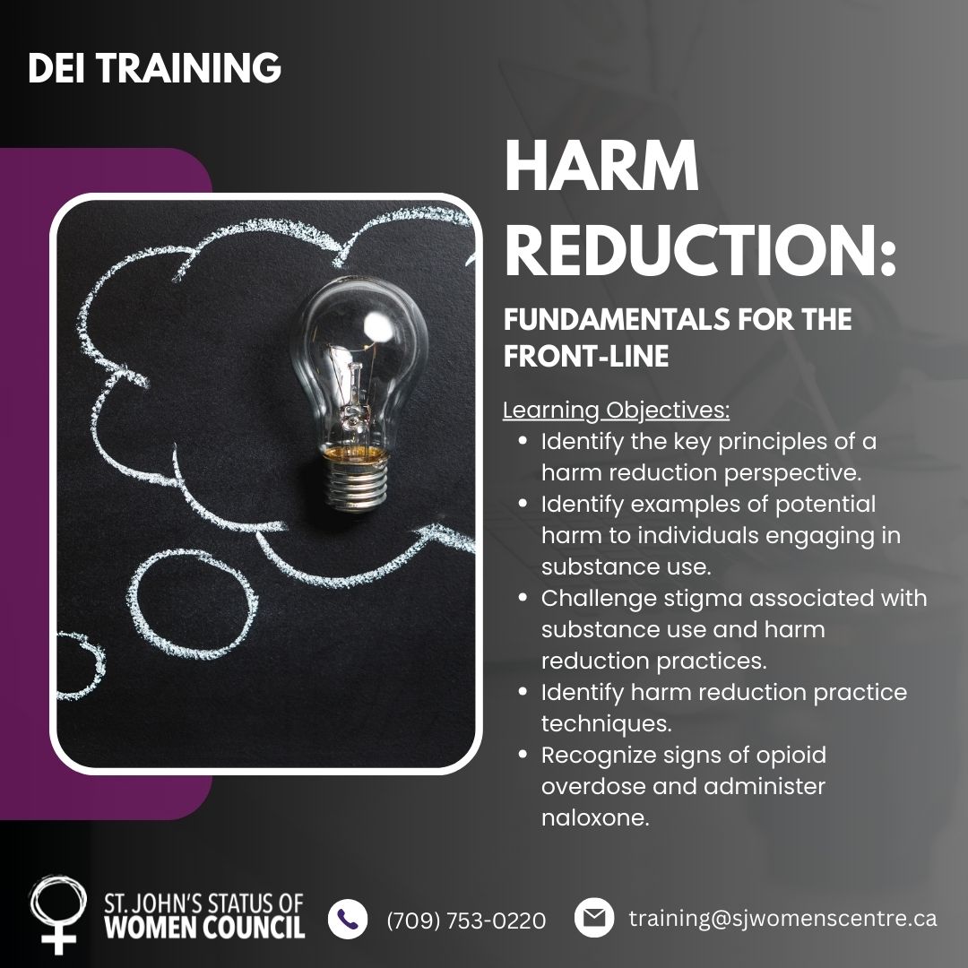 SJSWCouncil's tweet photo. Is your organization/business looking to expand your professional development?
We're now offering a growing list of DEI training sessions! Check out the graphics to learn abt a few of them.
Availability is limited! Contact us to book in advance. Email: training@sjwomenscentre.ca. https://t.co/LDTNnlOLf8