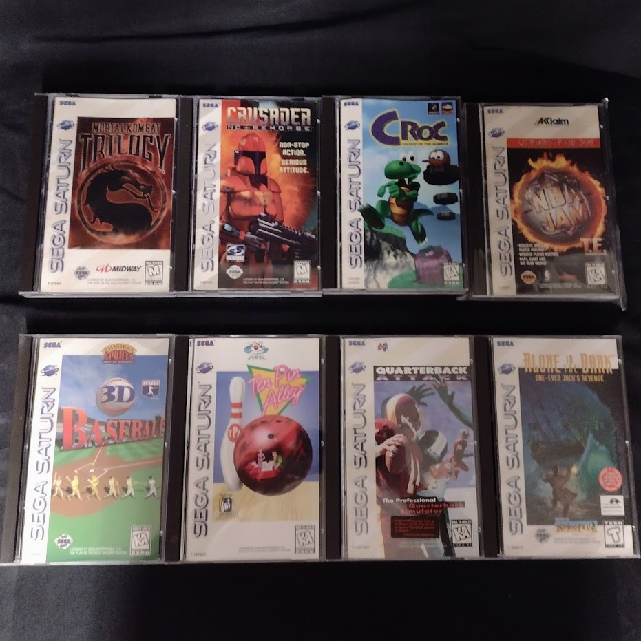 MinusWorldGames's tweet photo. We have some fantastic Sega items for today. We also have some new collectible items. #sega #segaCD #segaSaturn #flashback #dragonslair #heimdall #corpsekiller #panic #croc #nbaJam #MortalKombat #sonic #luigismansion #demonslayer #onepiece #xmen #retrogaming #minusworld https://t.co/oL90rkcxi0