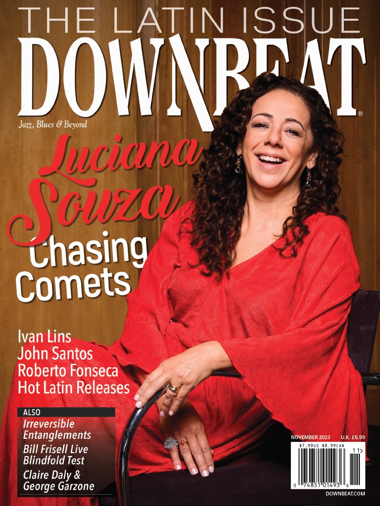 DownBeatMag's tweet image. DownBeat's Nov. Issue — the Latin Issue starring Luciana Souza, @ivanlinsoficial, John Santos, @Rober_Fonseca and new Latin releases! Also, Irreversible Entanglements (@johnsmo67770058), a live Blindfold Test with @BillFrisell and @cdbjazz and @saxello! Downbeat.com