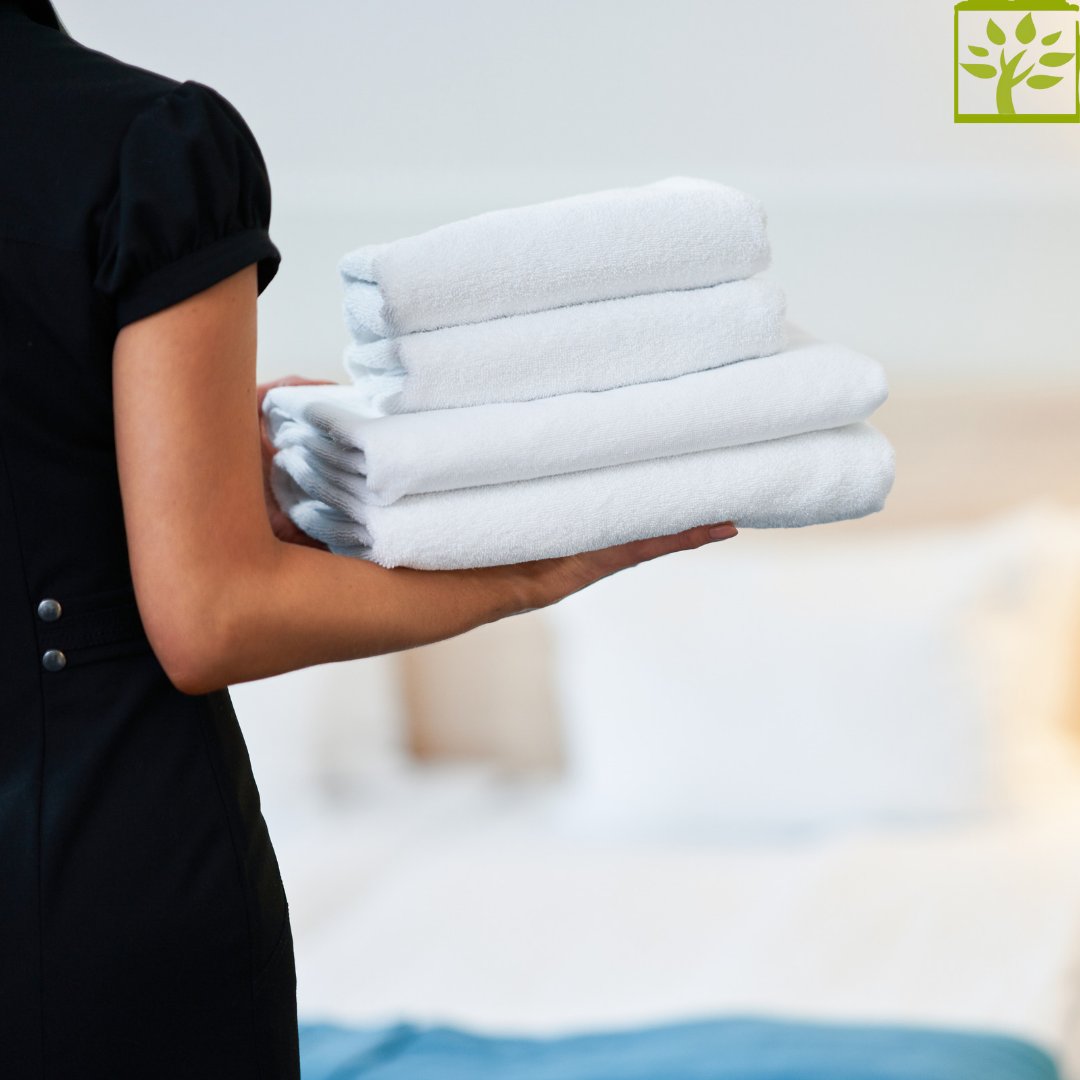 Carbon Footprint Facts about your Hotel Stay If every hotel guest in the UK reused their towels instead of having them washed daily, it could save enough water to fill over 270k Olympic-sized swimming pools each year. This would also significantly reduce energy use and emissions