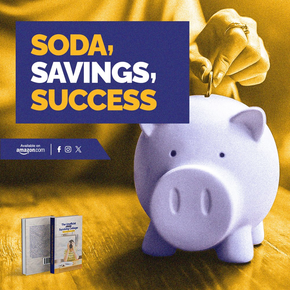 Soda, Savings, Success: The college student's #ultimate trifecta! 💰🥤📚 What's your money-saving tip? Share it below! 💡

#Ready to take on the college adventure? Order your copy today and make your college journey unforgettable! amz.run/6rDo

#EmbracingOpportunities