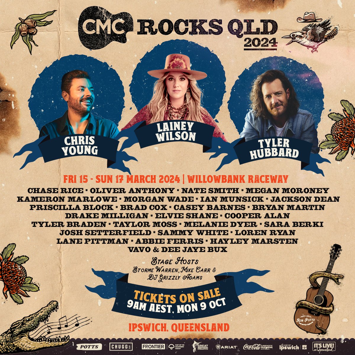 Holy moly y’all… we’re headed to Australia for #CMCRocks next March and I’m so excited to be headlining. Can’t wait to see y’all!
cmcrocks.com