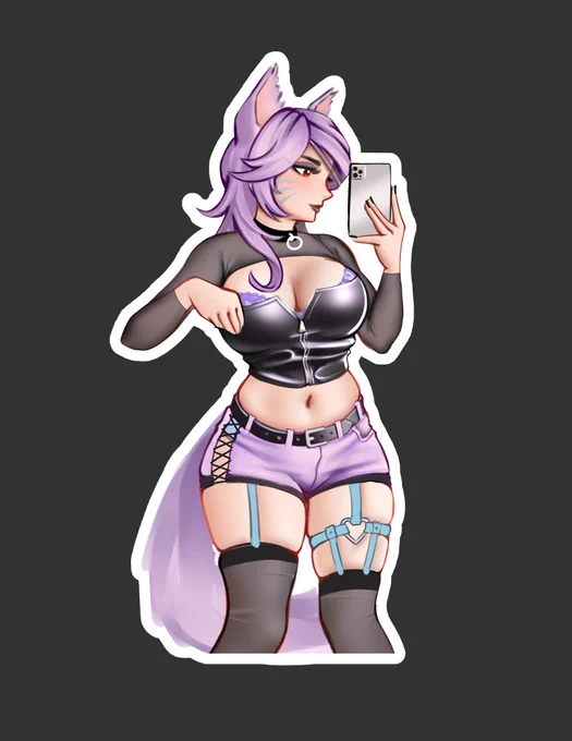New Sticker Drop - Pastel Goth Ahri If you like fox girls, goth girls, or all of the above, you can get this sticker in three different sizes on  