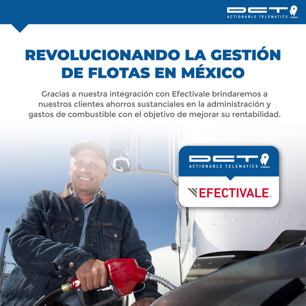 ¡Anunciamos con gran emoción nuestra integración con Efectivale a @FLEETCOR Company en México! 🇲🇽 🤝

Brindaremos a nuestros clientes ahorros sustanciales en la administración y gastos de combustible con el objetivo de mejorar su rentabilidad.