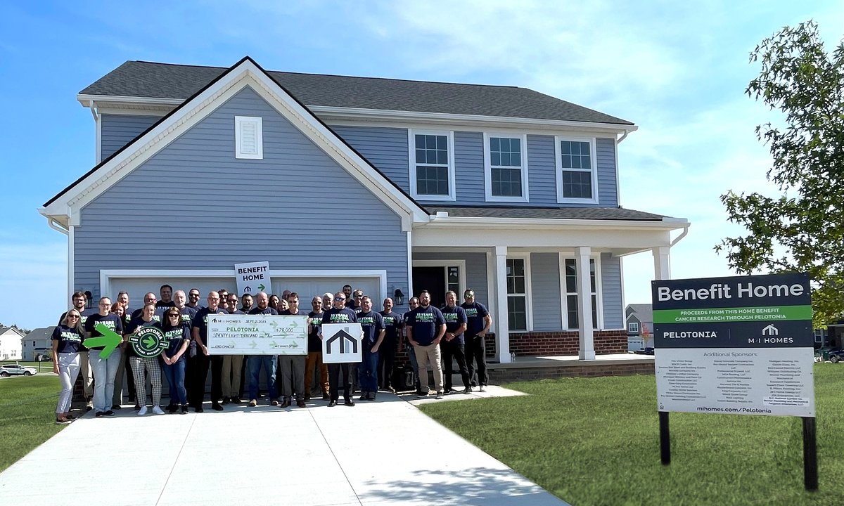 M/I Homes – Detroit is proud to present their Pelotonia benefit home at Andelina Farms. A special thank you goes to all the vendors and trade partners for their donations, support, and time spent building this beautiful home! $78,000 was raised to fund innovative cancer research.