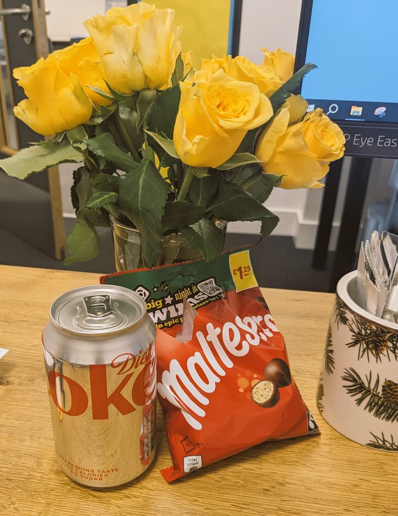 Finishing my first term in the new PT post with some "thank you flowers" from the team. 💛