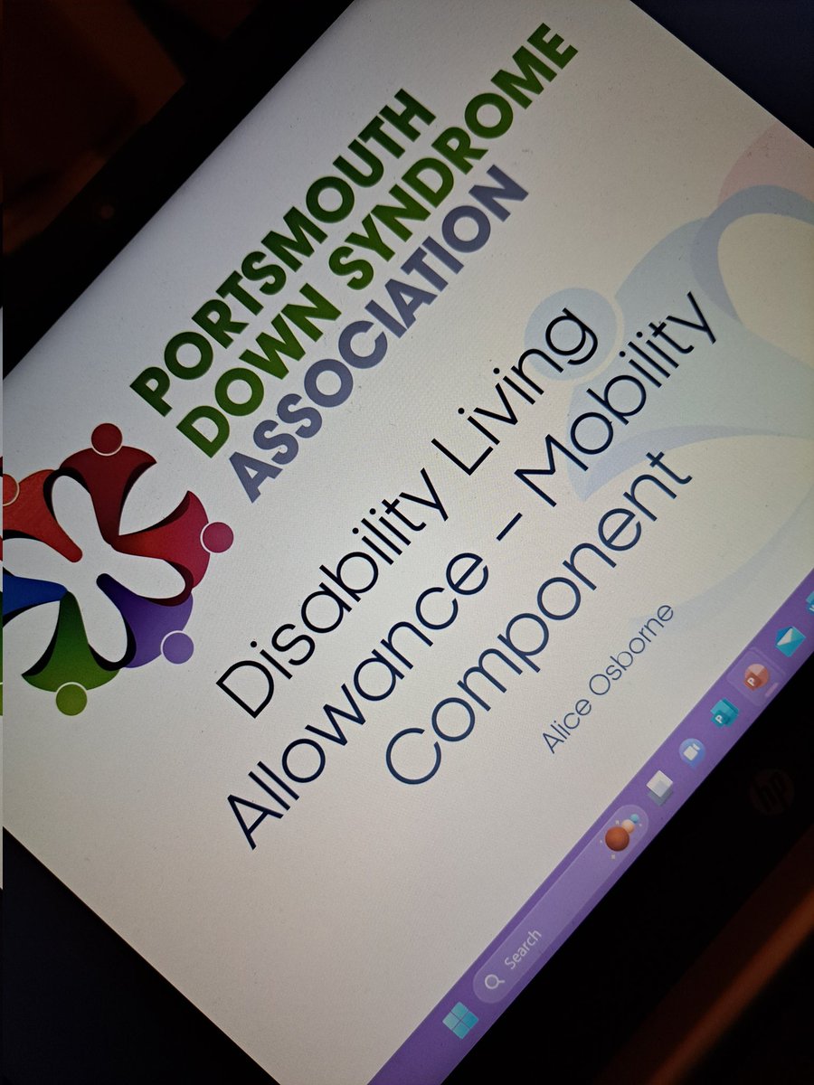 Thank you @DownsyndromeUk for inviting @PortsmouthDSA to come and (virtually) meet your lovely @PositiveaboutDS families to chat through #DLA We really enjoyed delivering this evening's session. #PortsmouthDSA @MichelleS2104 #DLA #benefits #Support #Carer #Advocate