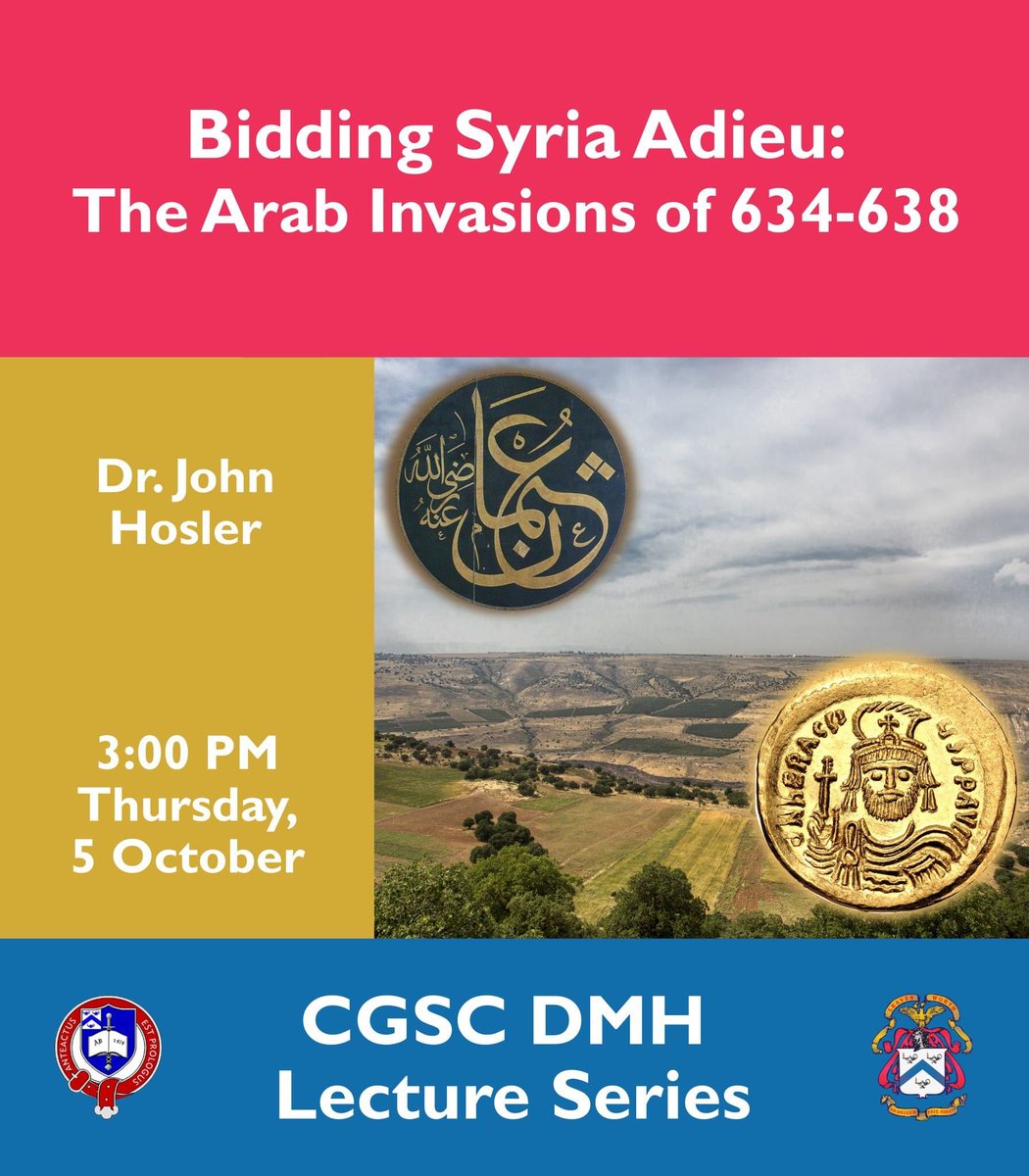 HistorianAbel's tweet image. Join us today on YouTube or in person at 3:00 Central @DMH_at_CGSC @DoleInstitute @medievalist1 #twitterstorians #freelecture