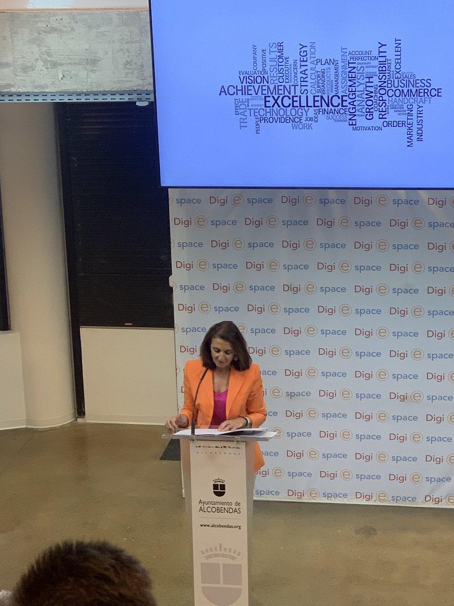 La concejal de Fomento del Empleo, Comercio y Consumo de #Alcobendas , <a href="/MarAlcobendas/">Mar Rodriguez</a> interviene en la Estación de <a href="/digiespace/">Digiespace</a> y cuenta las causas del dinamismo económico de la ciudad <a href="/Alcobendas_ayto/">Ayuntamiento Alcobendas</a> así como cuáles van a ser los ejes del gobierno del <a href="/PPAlcobendas/">PP Alcobendas</a>